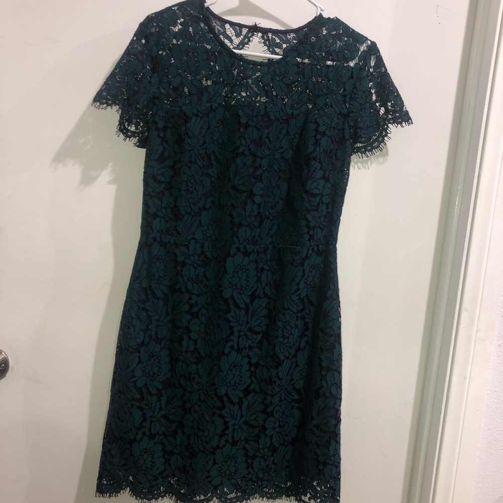 Green lace dress